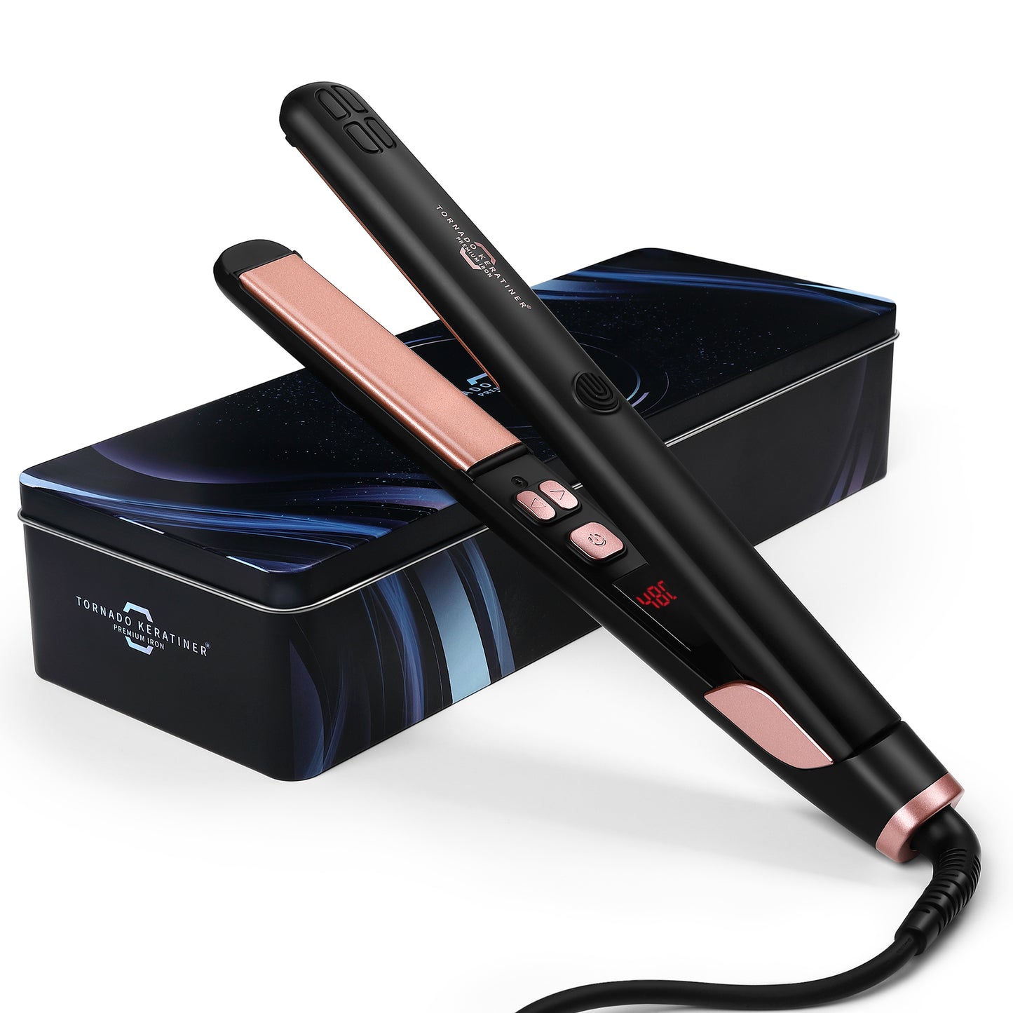 Hair Straightener and Curler 2 in 1 Ceramic Flat Iron with 6 Heat Settings Adjustable Temperature and Heats Up Fast