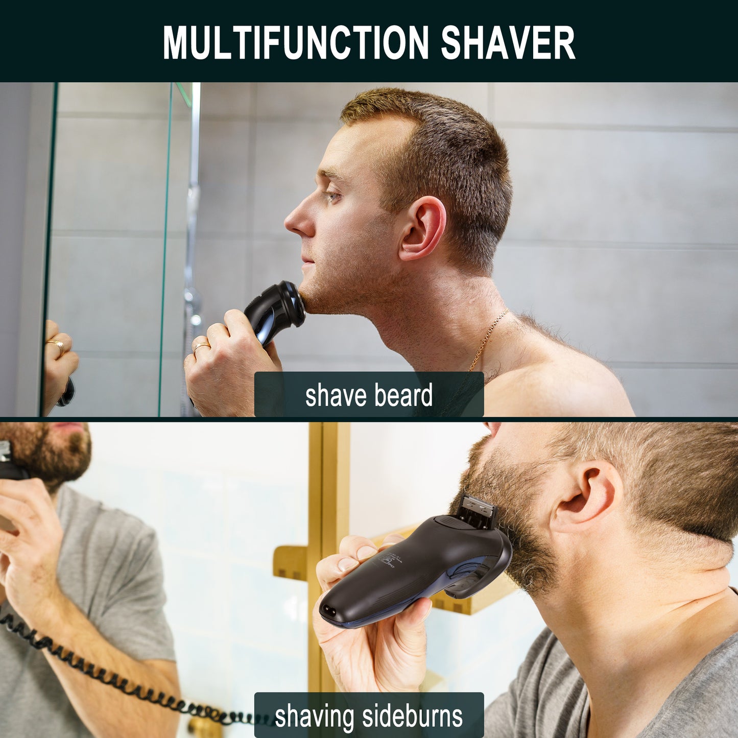 MR.ENZO Usb Rechargeable Shaver Black/Blue