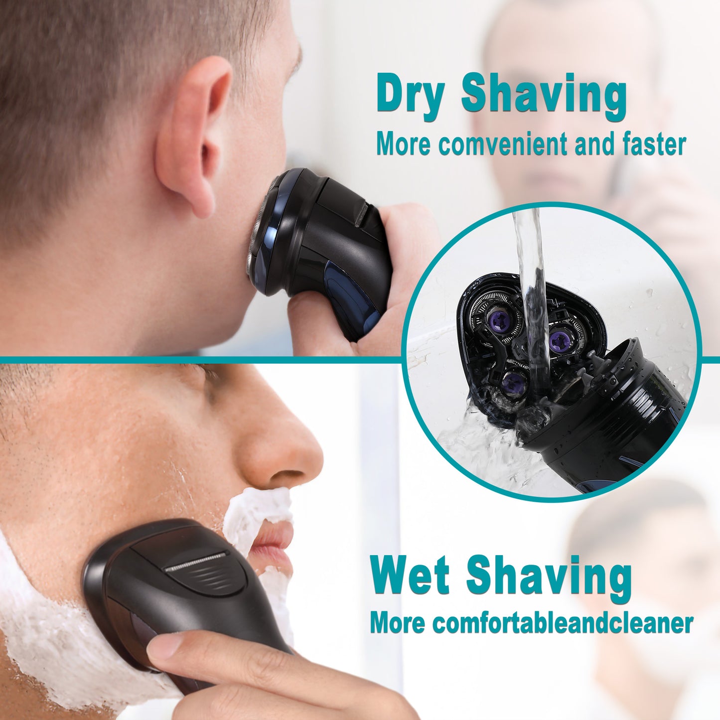 MR.ENZO Usb Rechargeable Shaver Black/Blue